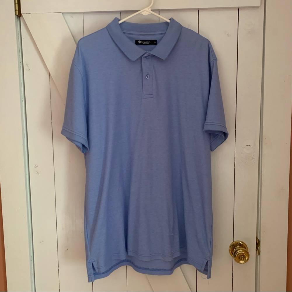Men's Polo Size XL Light Blue Member's Mark Brand